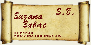 Suzana Babac vizit kartica